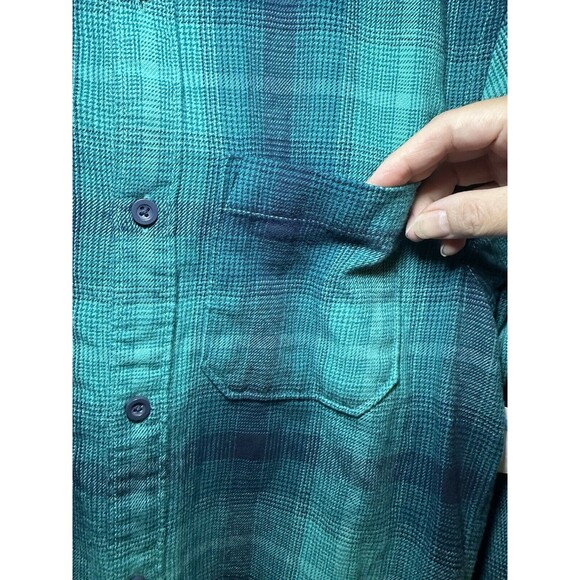 Abound Men's Green Blue Plaid Long Sleeve Button Up Shirt‎ SIZE XX-SMALL NWT - Picture 3 of 8
